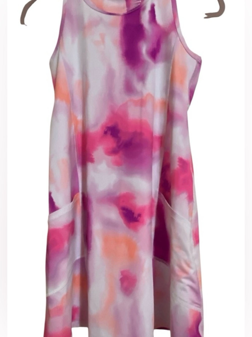 Avia Pink & Purple Tie-Dye Active Tank dress